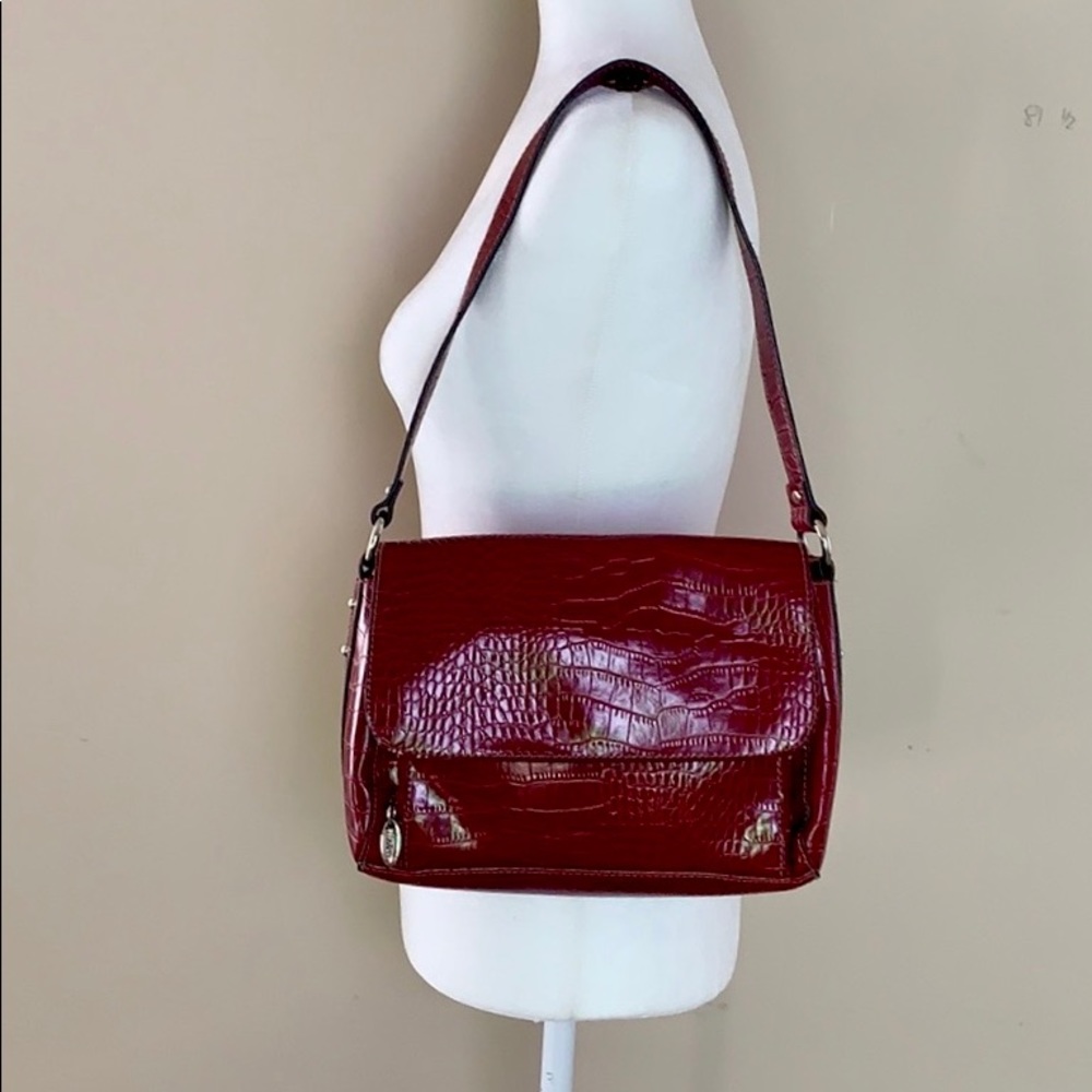 Liz & Co. Red Leather Shoulder Bag